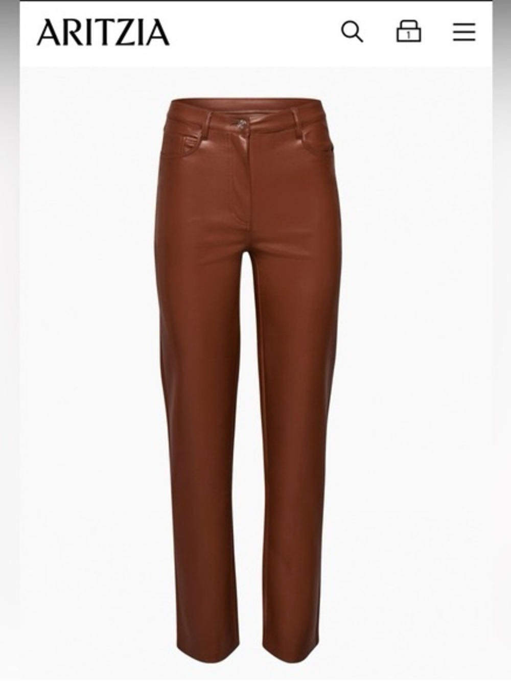 ARITZIA Wilfred The Melina™ Super high-waisted Vegan Leather pants size 2